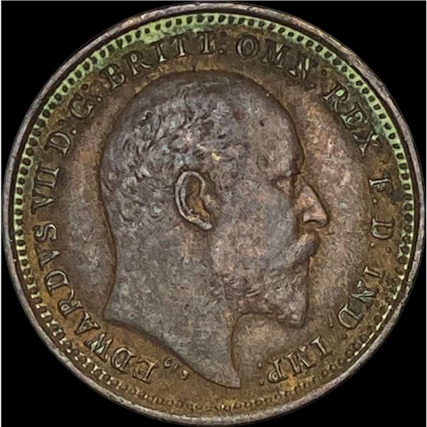 1902 Bronze One Third Farthing HIGH GRADE