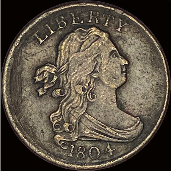 1804 Copper Half Cent NEARLY UNCIRCULATED