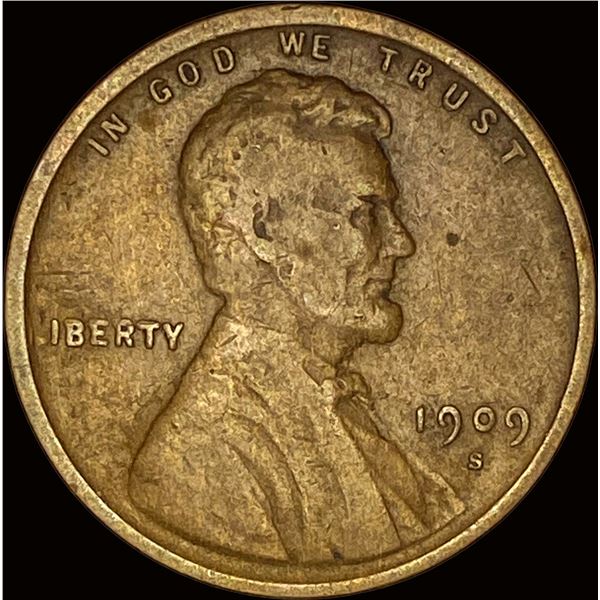 1909-S Lincoln Wheat Cent NICELY CIRCULATED