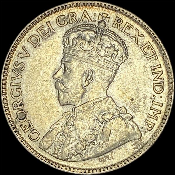 1917-C Silver 25 Cents Newfoundland CHOICE AU