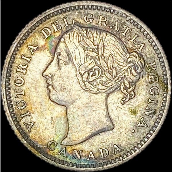 1887 Canada Silver 10 Cents CLOSELY UNCIRCULATED