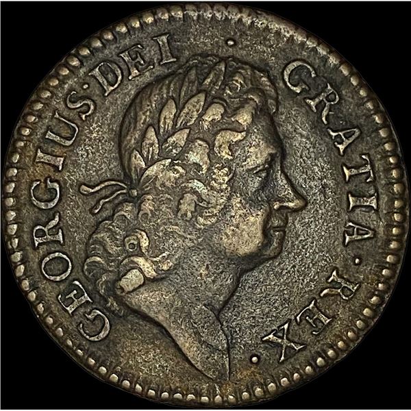 1723 Great Britain Halfpenny NEARLY UNCIRCULATED
