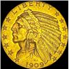 Image 1 : 1909-D Gold $5 Indian Half Eagle CHOICE AU