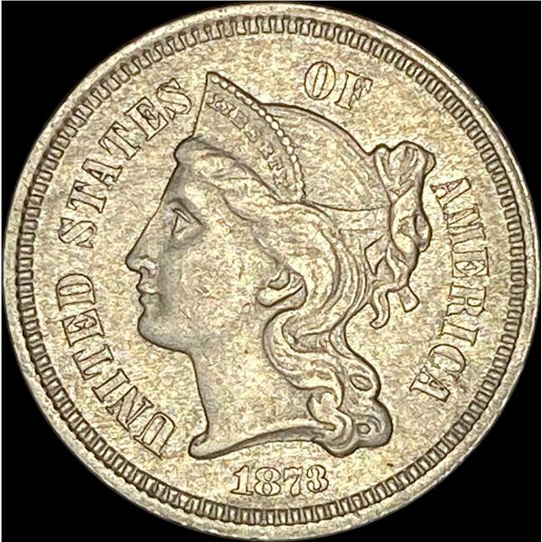1873 Nickel Three-Cent Piece CLOSELY UNCIRCULATED