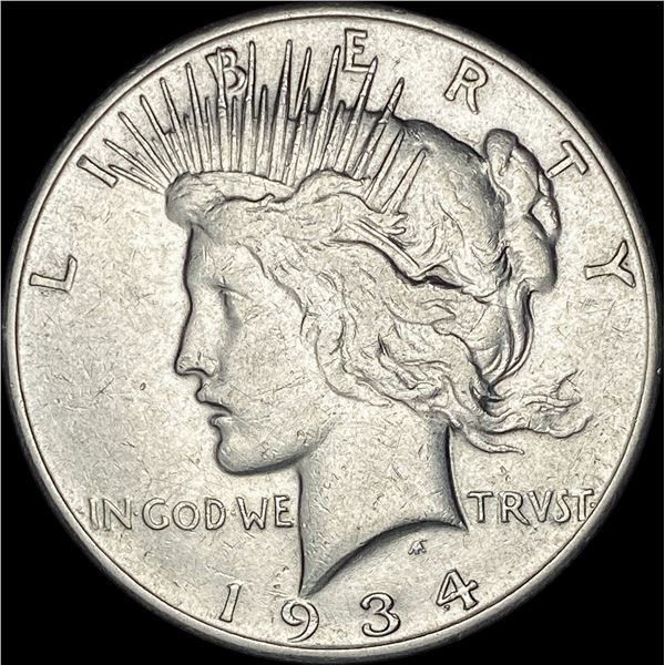 1934-S Silver Peace Dollar NEARLY UNCIRCULATED