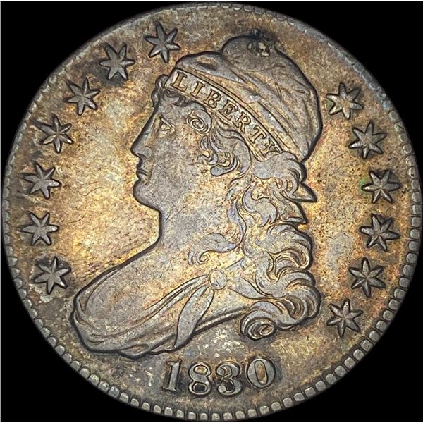 1830 Capped Bust Half Dollar NEARLY UNCIRCULATED