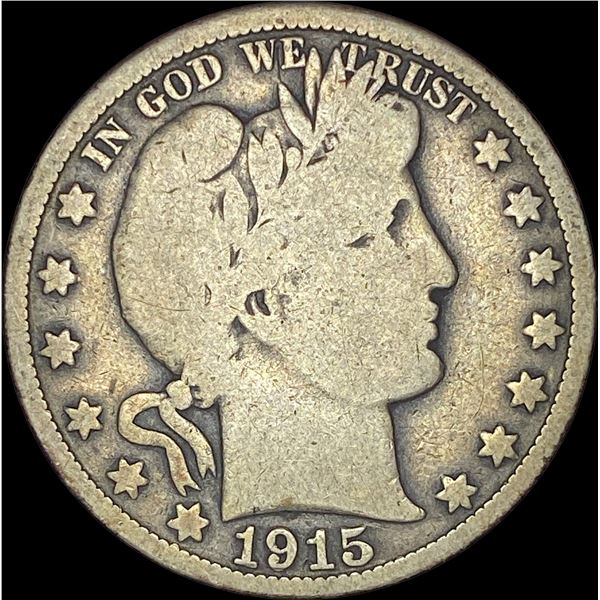 1915 Silver Half Dollar (Barber) NICELY CIRCULATED
