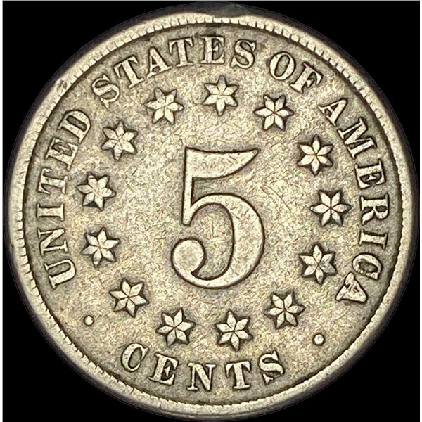 1872 Shield Nickel LIGHTLY CIRCULATED