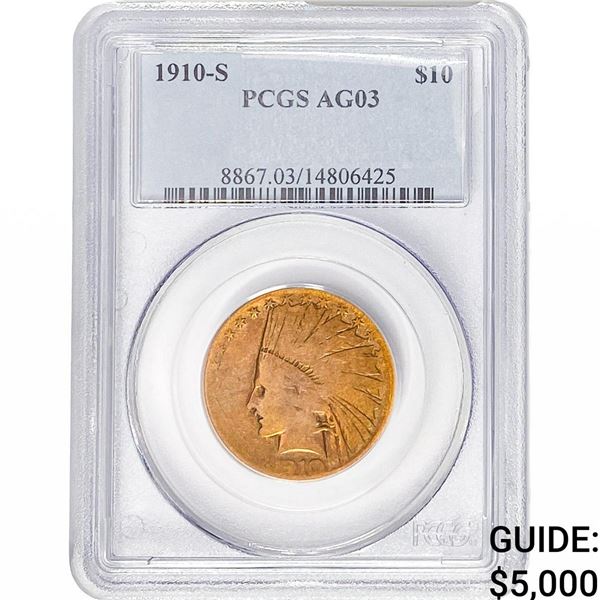 1910-S $10 Gold Eagle PCGS AG03