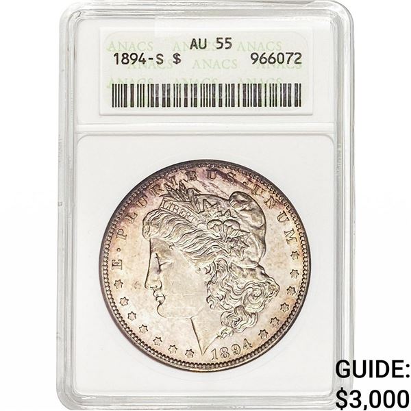 1894-S Morgan Silver Dollar ANACS AU55