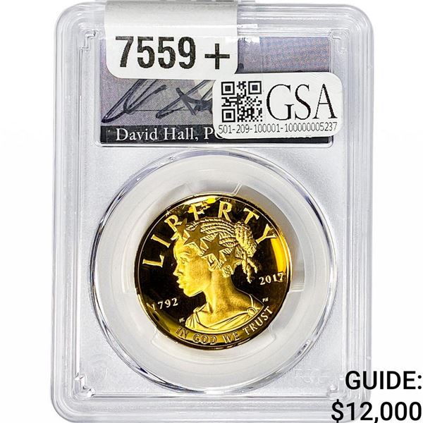2017-W $100 Gold American Liberty PCGS PR70 Dcam