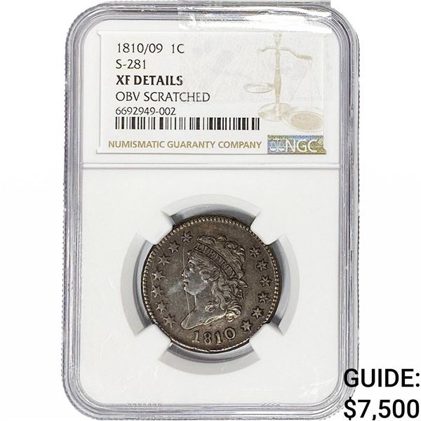 1810/09 Classic Head Large Cent NGC XF Details