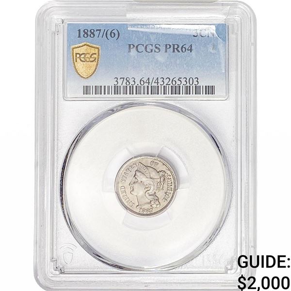 1887/(6) Nickel Three Cent PCGS PR64