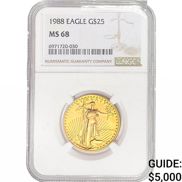 1988 $25 Gold Eagle NGC MS68
