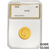 Image 1 : 1915 $5 Gold Half Eagle PCI EF45