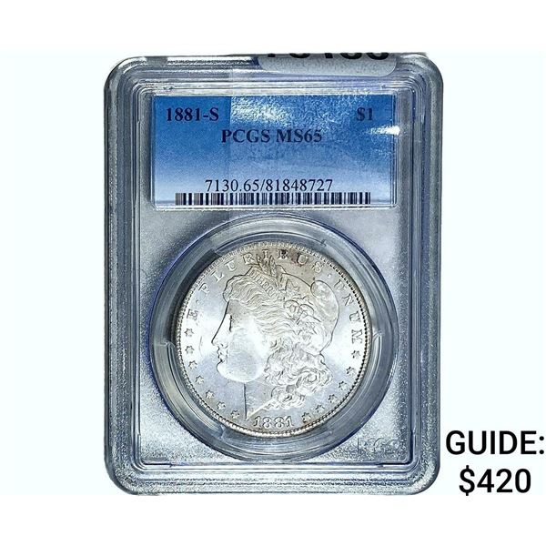 1881-S Morgan Silver Dollar PCGS MS65