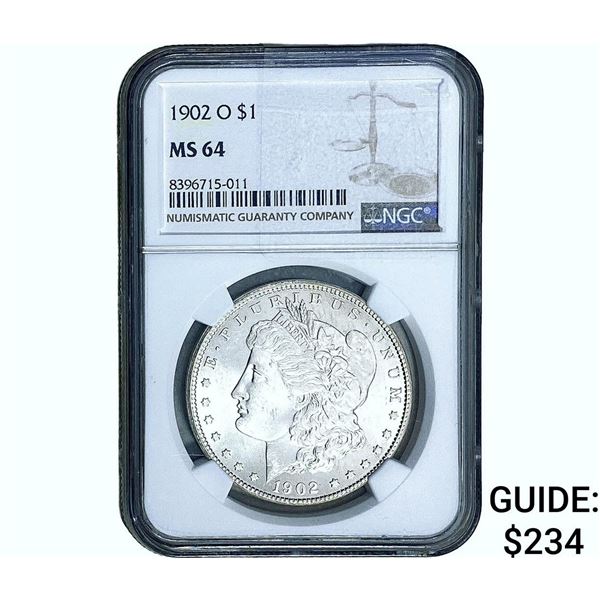 1902-O Morgan Silver Dollar NGC MS64