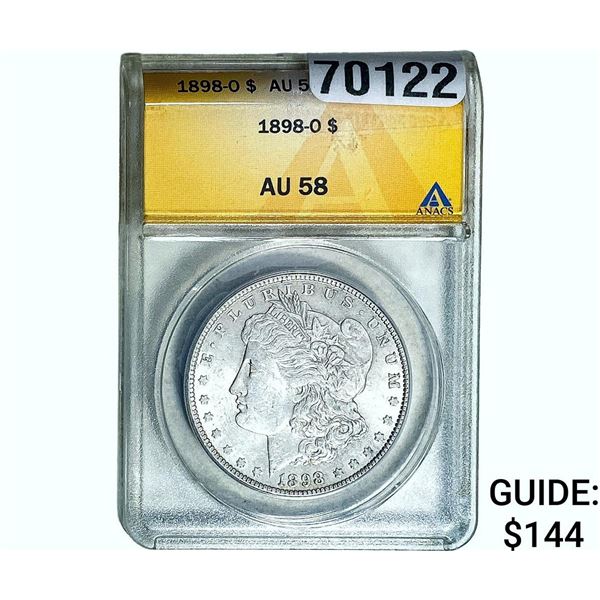1898-O Morgan Silver Dollar ANACS AU58