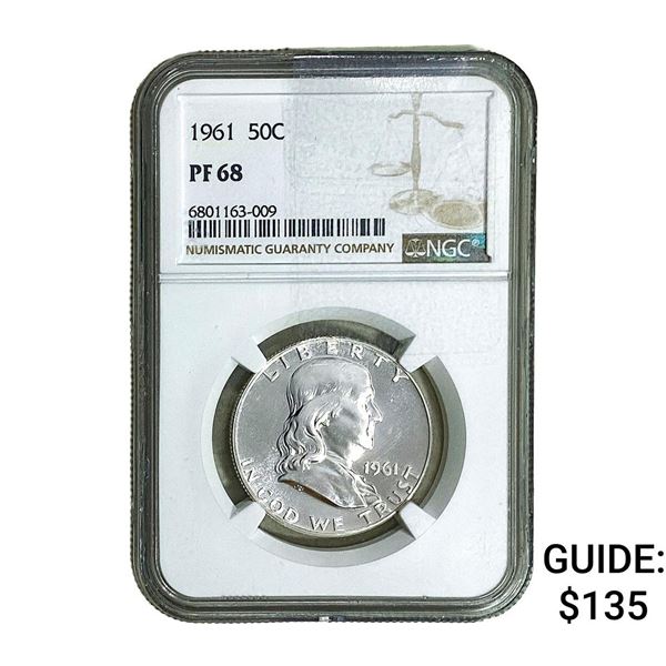 1961 Franklin Half Dollar NGC PF68