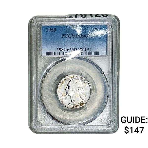 1950 Washington Silver Quarter PCGS PR66