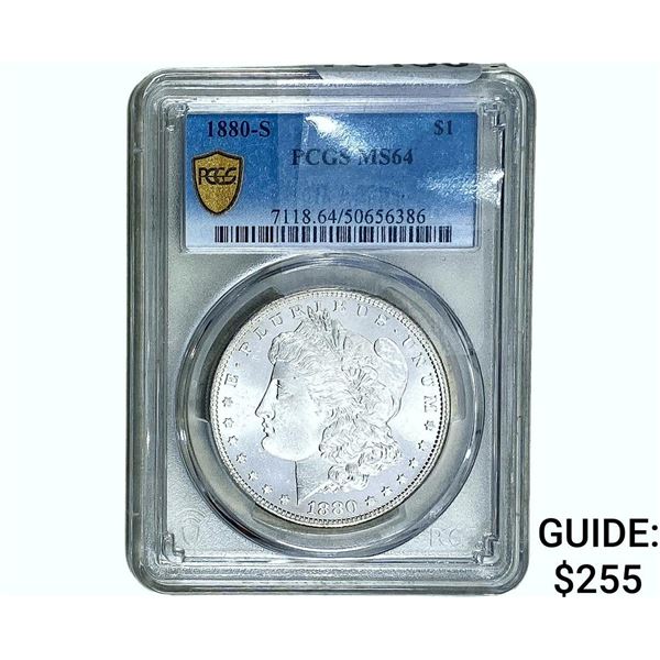 1880-S Morgan Silver Dollar PCGS MS64