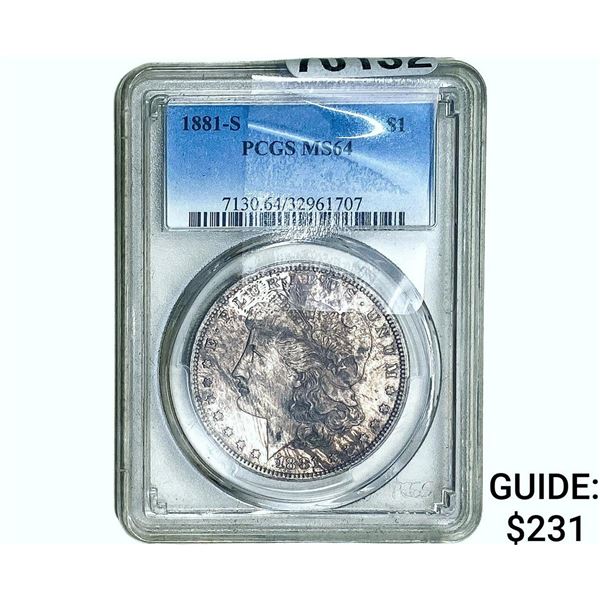 1881-S Morgan Silver Dollar PCGS MS64