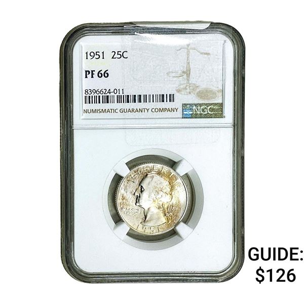 1951 Washington Silver Quarter NGC PF66