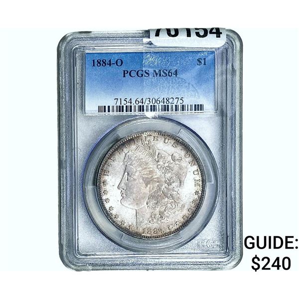 1884-O Morgan Silver Dollar PCGS MS64