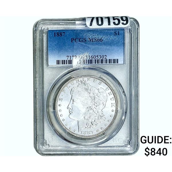 1887 Morgan Silver Dollar PCGS MS66