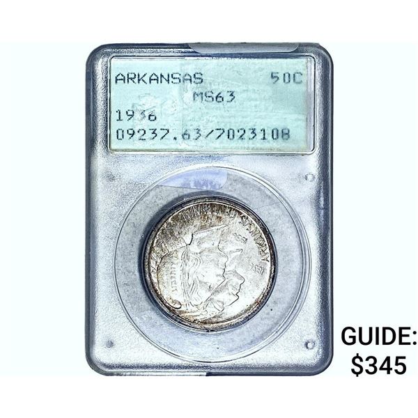 1936 Arkansas Half Dollar PCGS MS63
