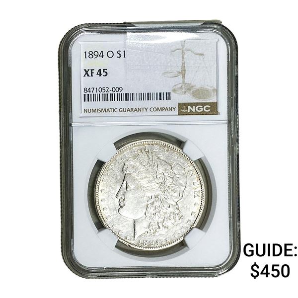1894-O Morgan Silver Dollar NGC XF45