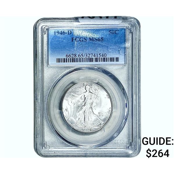 1946-D Walking Liberty Half Dollar PCGS MS65