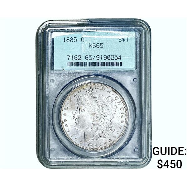 1885-O Morgan Silver Dollar PCGS MS65