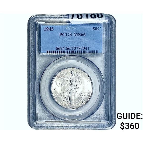 1945 Walking Liberty Half Dollar PCGS MS66