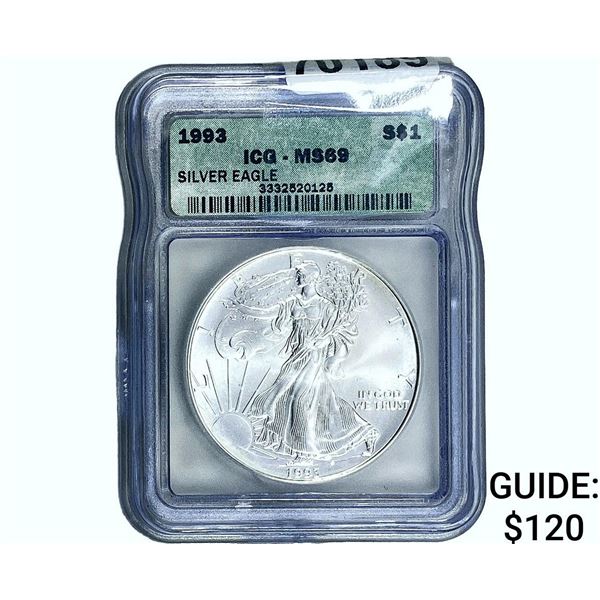 1993 Silver Eagle ICG MS69