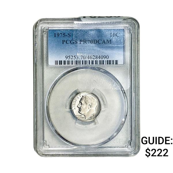1975-S Roosevelt Dime PCGS PR70 DCAM