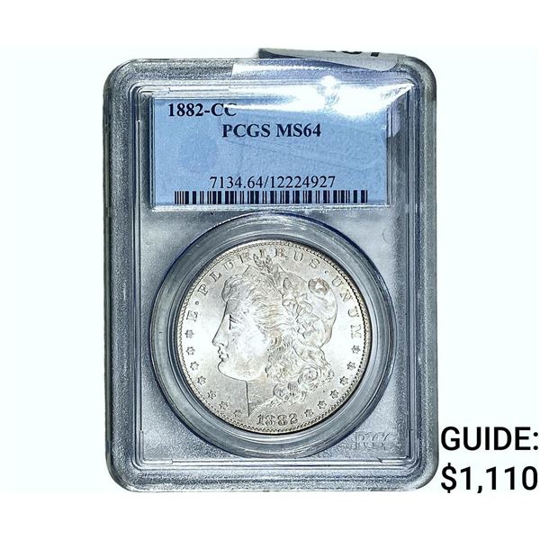 1882-cc Morgan Silver Dollar PCGS MS64