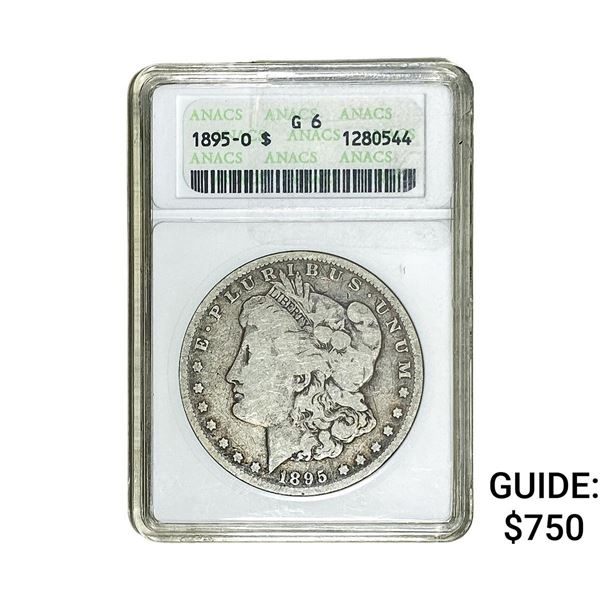 1895-O Morgan Silver Dollar ANACS G6