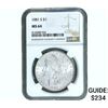 Image 1 : 1881-S Morgan Silver Dollar NGC MS64