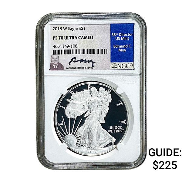 2018 Silver Eagle NGC PF70 Ultra Cameo