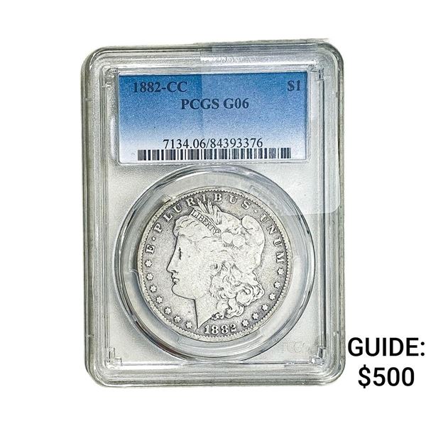 1882-CC Morgan Silver Dollar PCGS G06