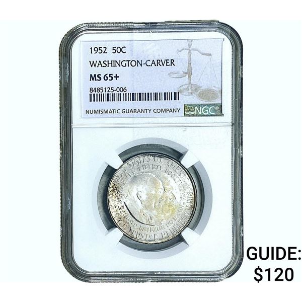 1952 Washington Carver Half Dollar NGC MS65+