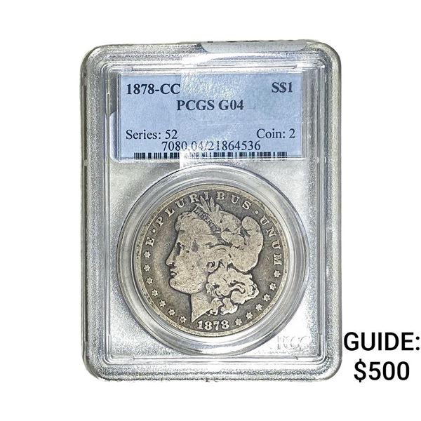 1878-CC Morgan Silver Dollar PCGS G04