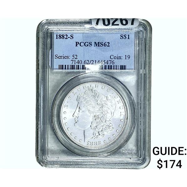 1882-S Morgan Silver Dollar PCGS MS62