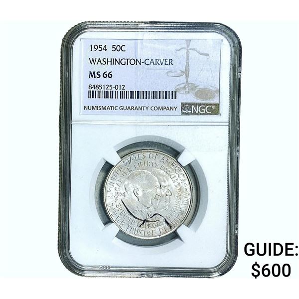 1954 Washington Carver Half Dollar NGC MS66