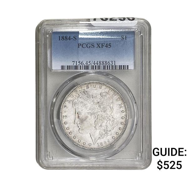 1884-S Morgan Silver Dollar PCGS XF45