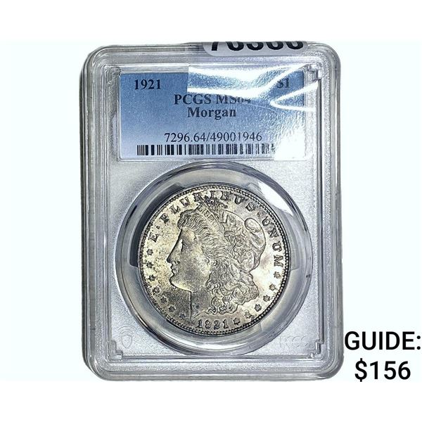 1921 Morgan Silver Dollar PCGS MS64