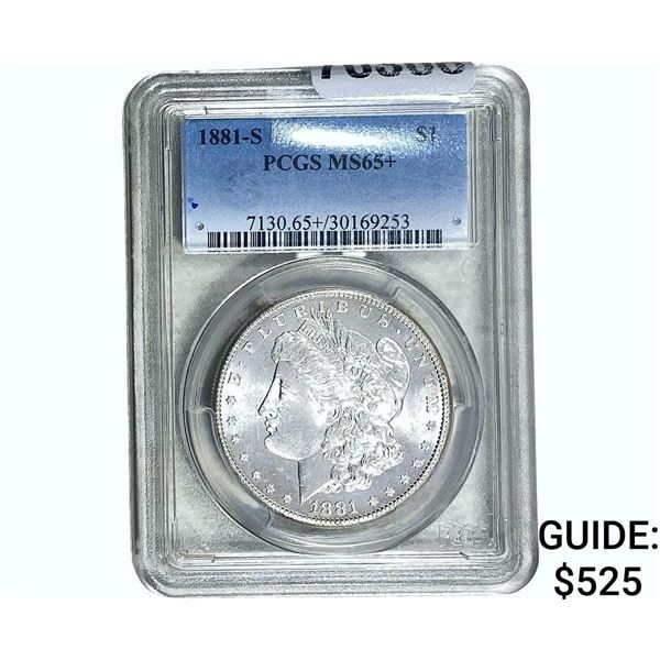 1881-S Morgan Silver Dollar PCGS MS65+