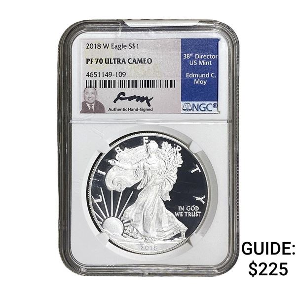 2018 Silver Eagle NGC PF70 Ultra Cameo
