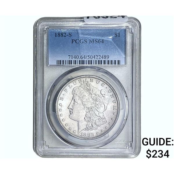 1882-S Morgan Silver Dollar PCGS MS64